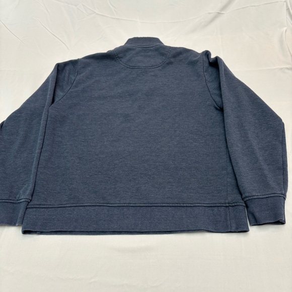 Orvis Blue Pullover 1/4 Zip Snap Neck - Picture 8 of 10
